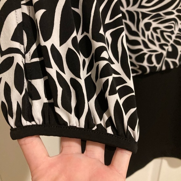 Nicole Miller Stylish Black and White Women's Dress Cut-out Sleeves Sz. XL - Picture 7 of 7